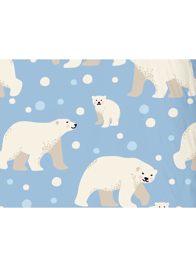 Good Morning Dekbedovertrek Kids Polar Bear Blauw - Flanel
