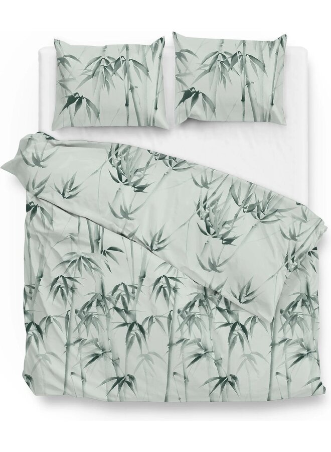 ZO! Home Dekbedovertrek Lani Groen - Katoensatijn