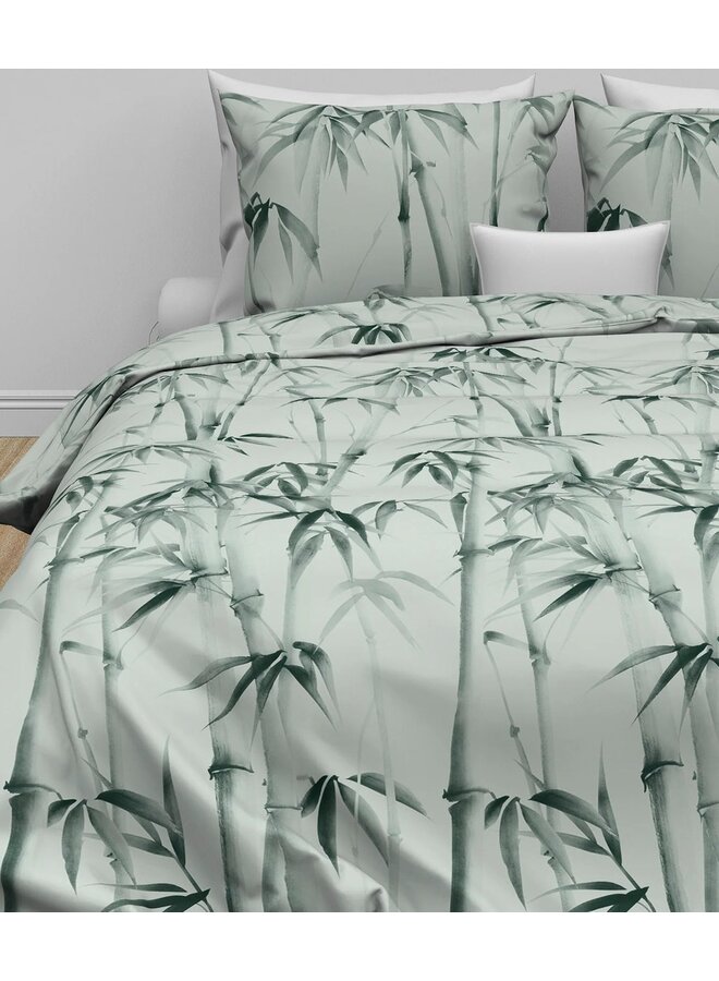 ZO! Home Dekbedovertrek Lani Groen - Katoensatijn