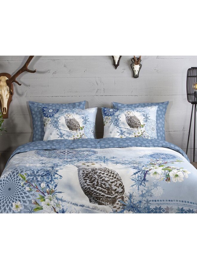 HIP Dekbedovertrek Phalini Blauw - Flanel