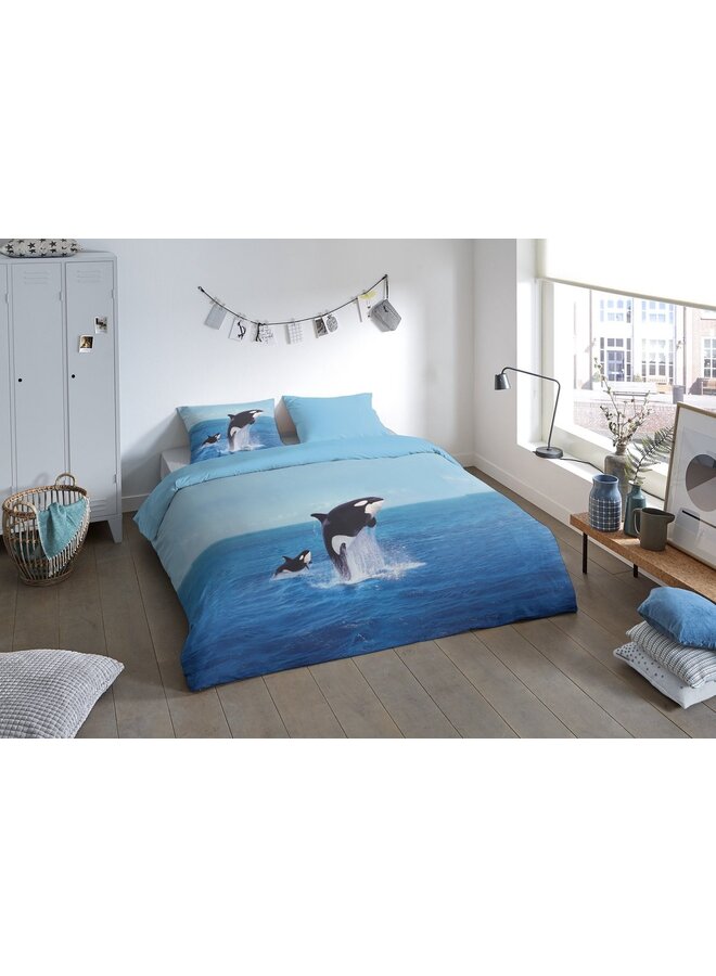 Pure Dekbedovertrek Orca Blauw - Microvezel