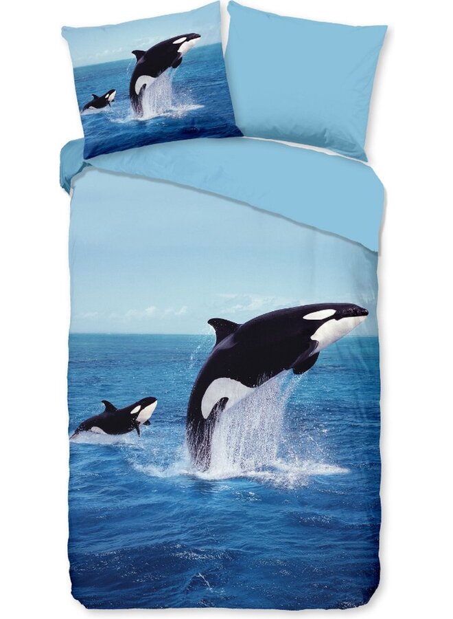 Pure Dekbedovertrek Orca Blauw - Microvezel