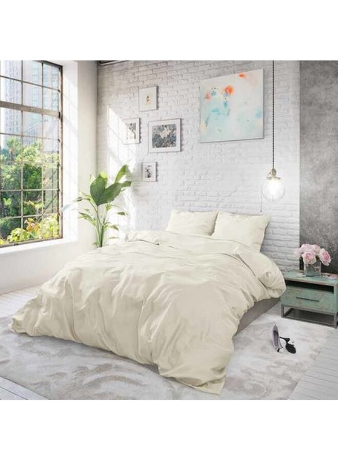Zensation Dekbedovertrek Satin Point Creme - Microvezel