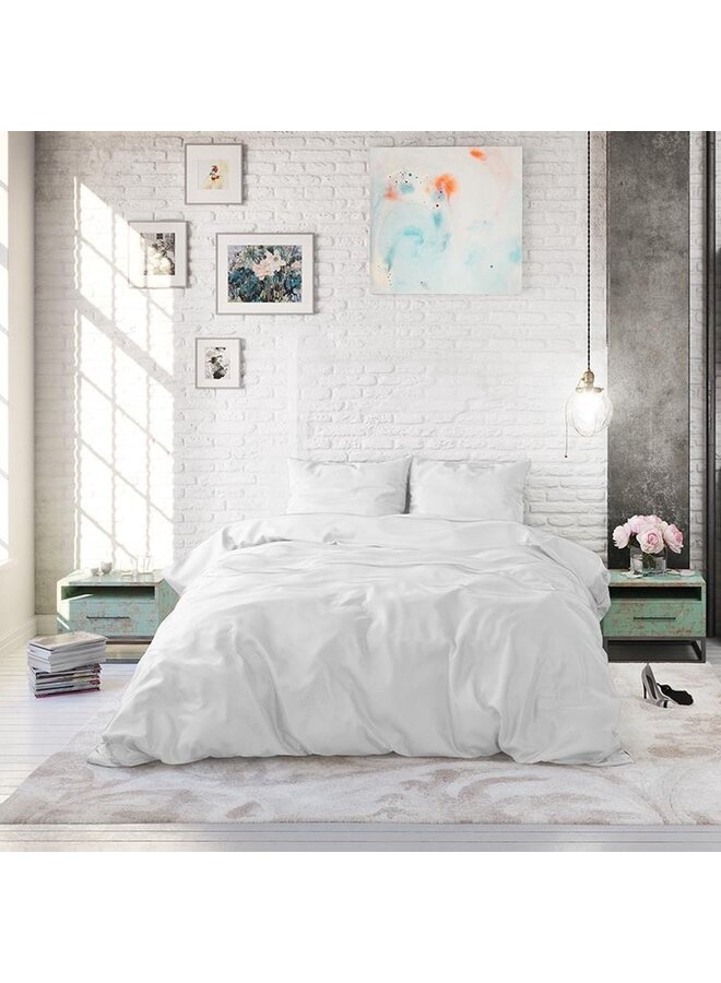 Zensation Dekbedovertrek Satin Point Wit - Microvezel