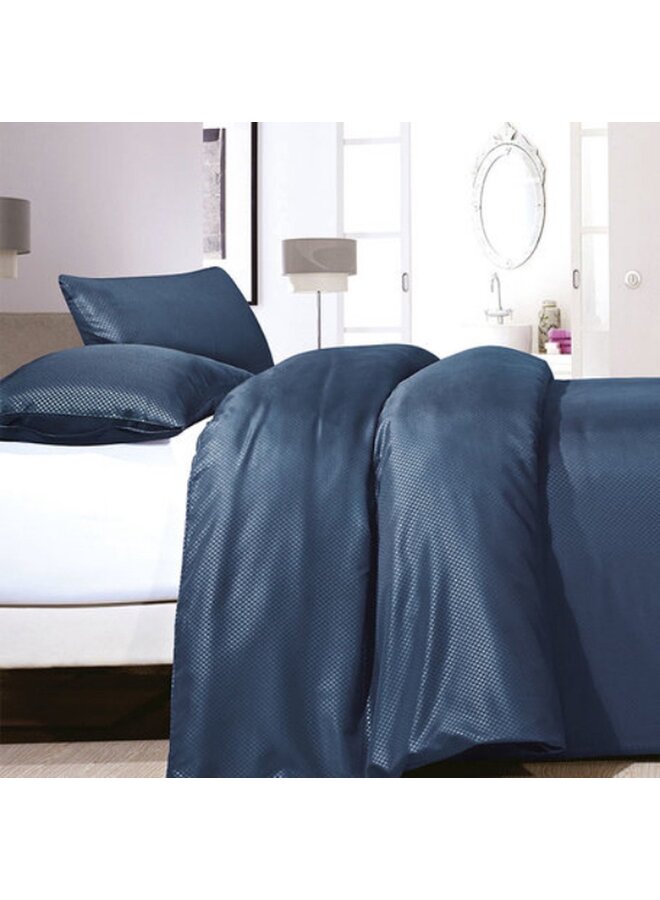 Dekbedovertrek Satin Point Navy - Microvezel