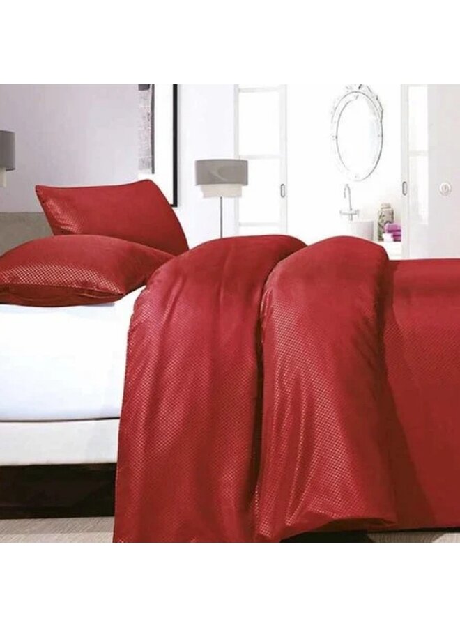 Dekbedovertrek Satin Point Rood - Microvezel PL1