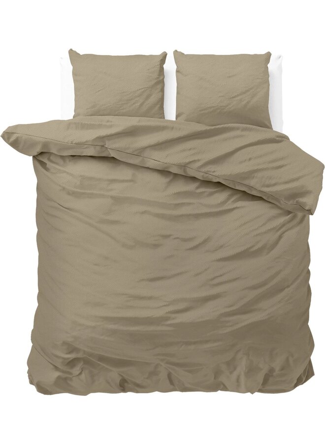 Zensation Dekbedovertrek Satin Point Taupe - Microvezel