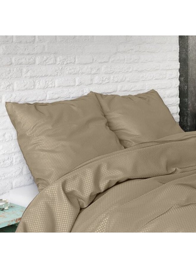 Zensation Dekbedovertrek Satin Point Taupe - Microvezel