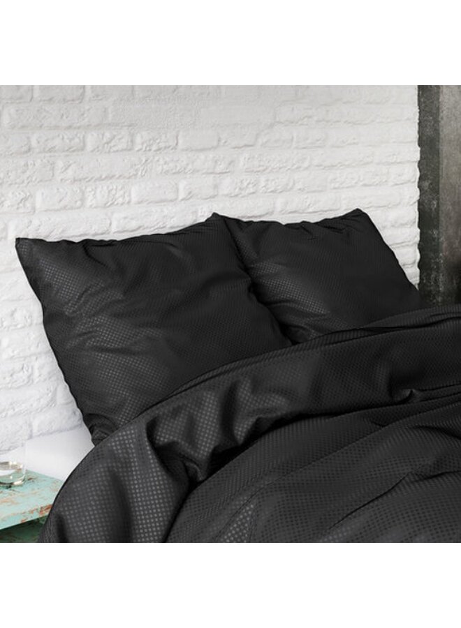 Zensation Dekbedovertrek Satin Point Zwart - Microvezel