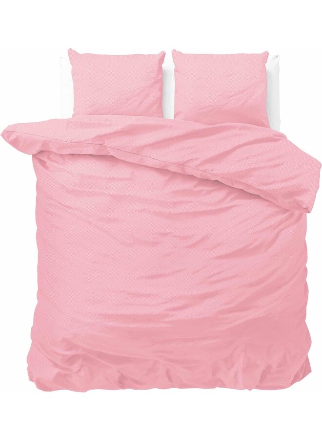 Dekbedovertrek Satin Point Roze - Microvezel