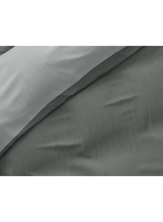Zensation Dekbedovertrek Twin Face Uni Antraciet/Grijs - Microvezel