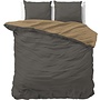 Zensation Dekbedovertrek Twin Face Uni Antraciet/Taupe - Microvezel