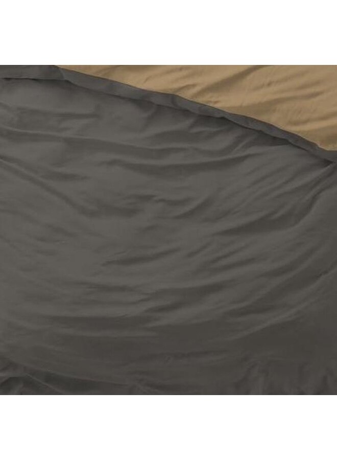 Zensation Dekbedovertrek Twin Face Uni Antraciet/Taupe - Microvezel