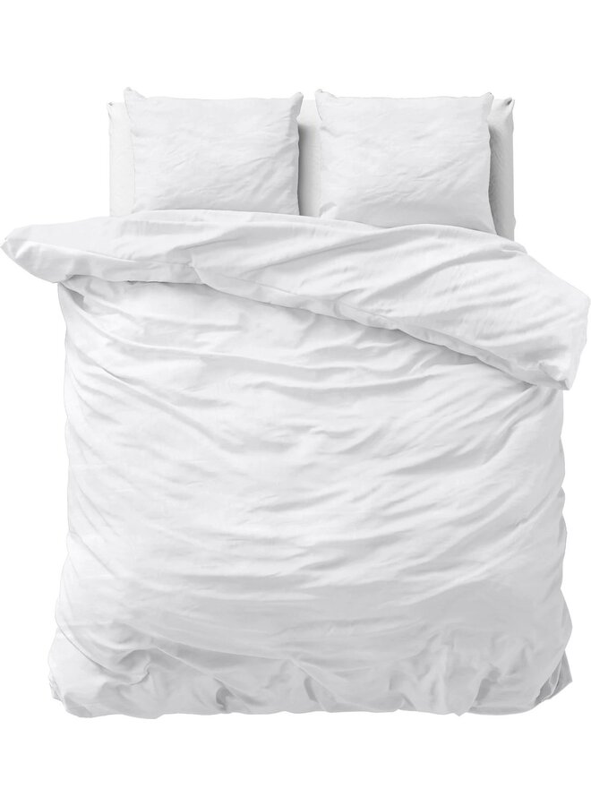 Dekbedovertrek Stone Washed Uni Wit - Katoen PL2