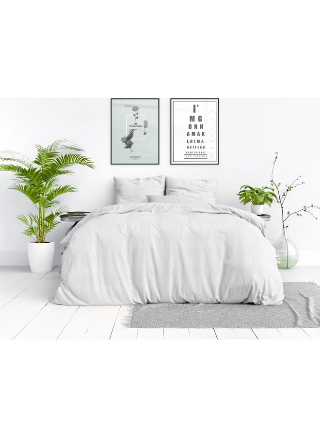 Dreamhouse Dekbedovertrek Stone Washed Uni Wit - Katoen
