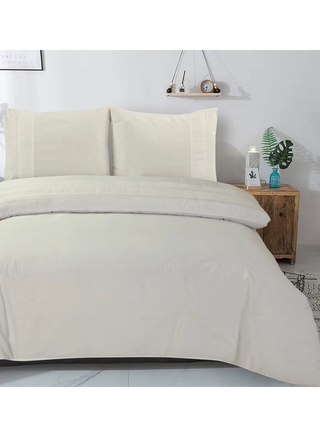 Dreamhouse Dekbedovertrek Bali Creme - Percaline Katoen