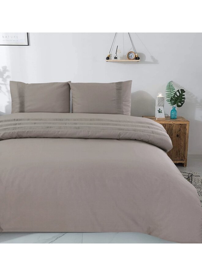 Dreamhouse Dekbedovertrek Bali Taupe - Percaline Katoen