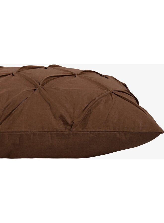 Dreamhouse Dekbedovertrek Plooien Salvador Bruin - Percaline Katoen