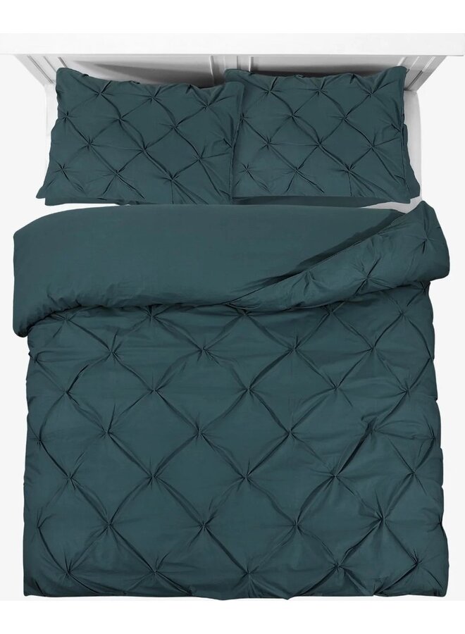 Dekbedovertrek Plooien Salvador Groen - Katoen