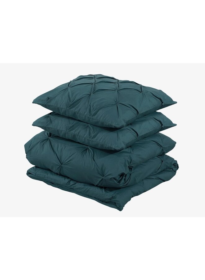 Dreamhouse Dekbedovertrek Plooien Salvador Groen - Percaline Katoen