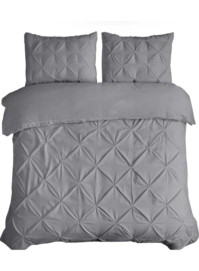 Dekbedovertrek Plooien Salvador Grijs - Katoen PL1