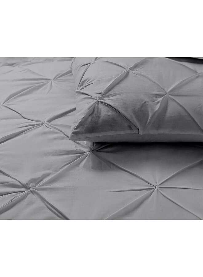 Dreamhouse Dekbedovertrek Plooien Salvador Grijs - Percaline Katoen