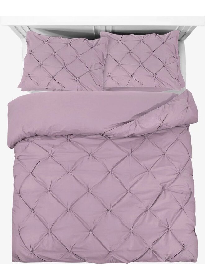 Dekbedovertrek Plooien Salvador Lila - Percaline Katoen