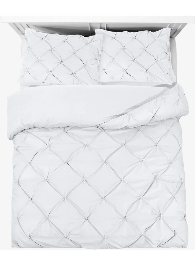 Dekbedovertrek Plooien Salvador Wit - Katoen PL1