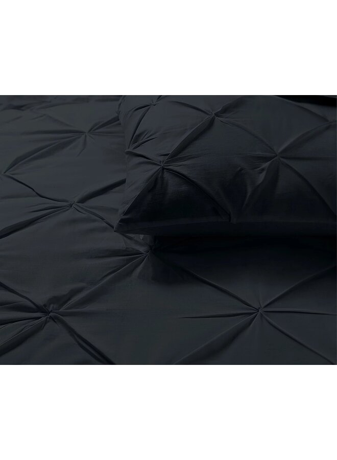 Dreamhouse Dekbedovertrek Plooien Salvador Zwart - Percaline Katoen