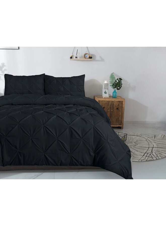 Dreamhouse Dekbedovertrek Plooien Salvador Zwart - Percaline Katoen