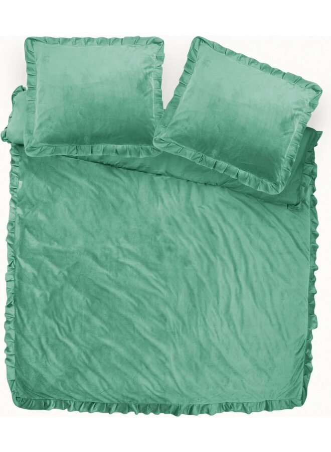 Dekbedovertrek Ruffles Groen - Velvet PL2