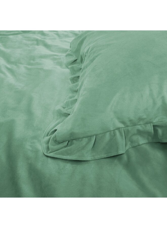 Sleeptime Dekbedovertrek Ruffles Groen - Velvet