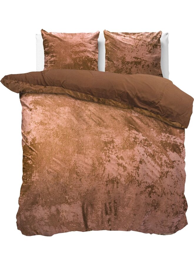 Sleeptime Dekbedovertrek Crushed Bruin - Velvet