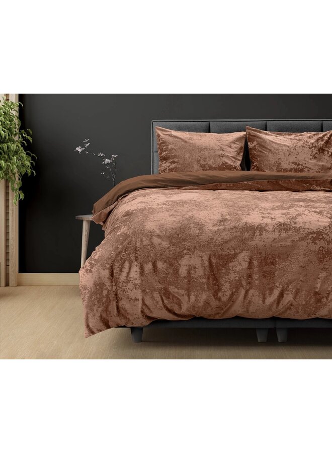 Sleeptime Dekbedovertrek Crushed Bruin - Velvet