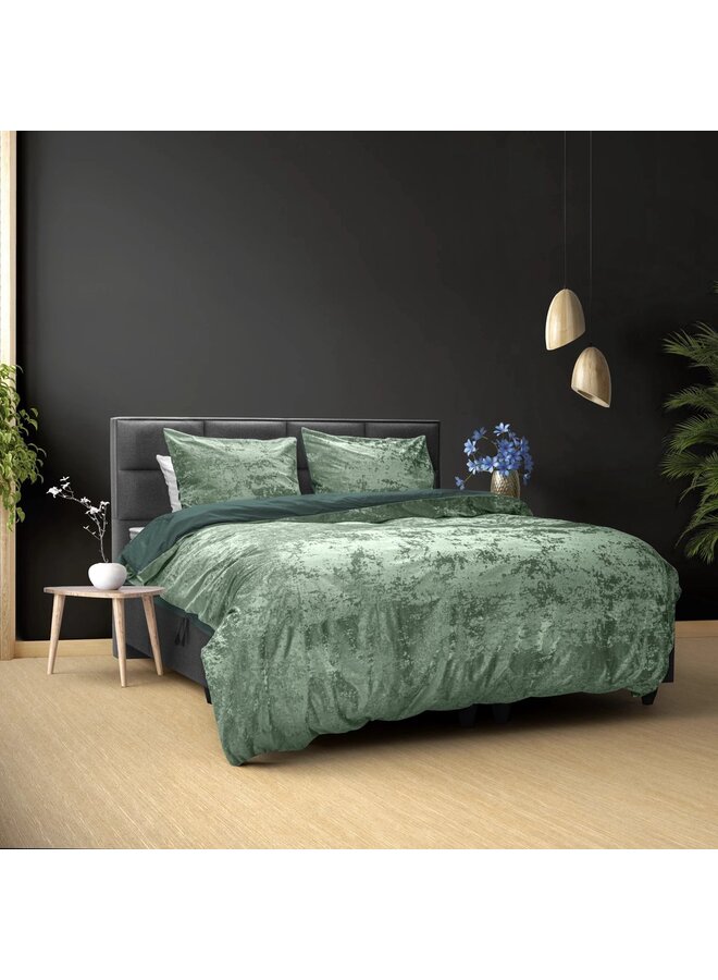 Sleeptime Dekbedovertrek Crushed Groen - Velvet