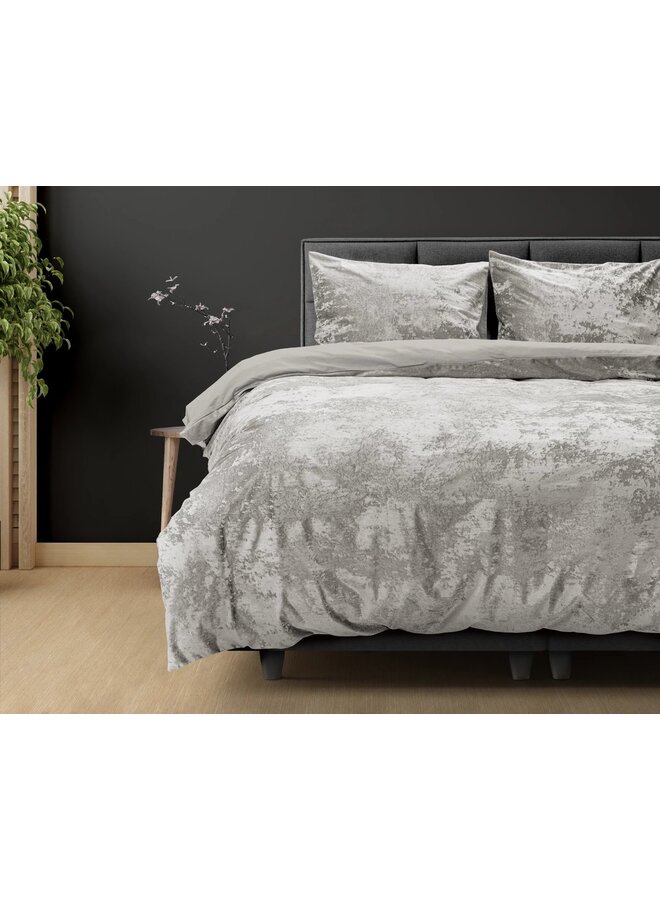 Sleeptime Dekbedovertrek Crushed Grijs - Velvet