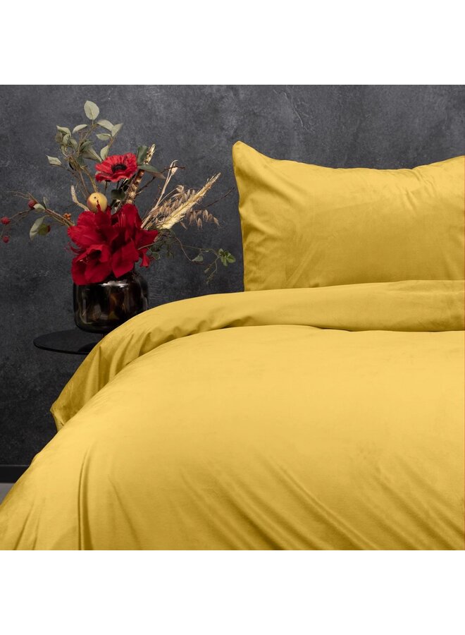 Sleeptime Dekbedovertrek Uni Goud - Velvet