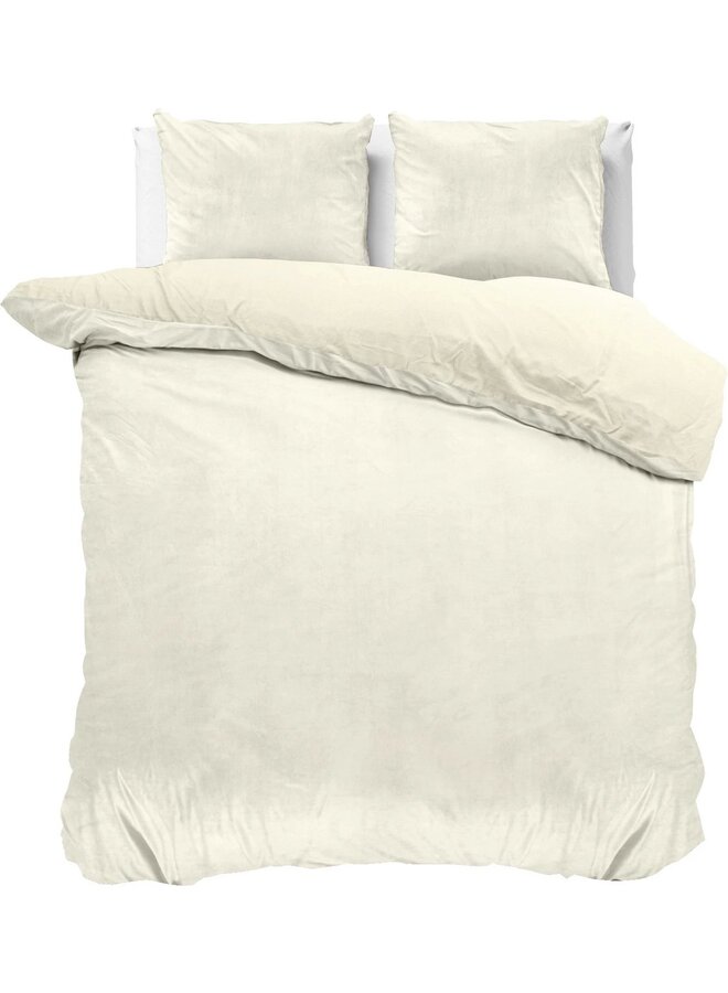 Dekbedovertrek Uni Creme - Velvet PL1