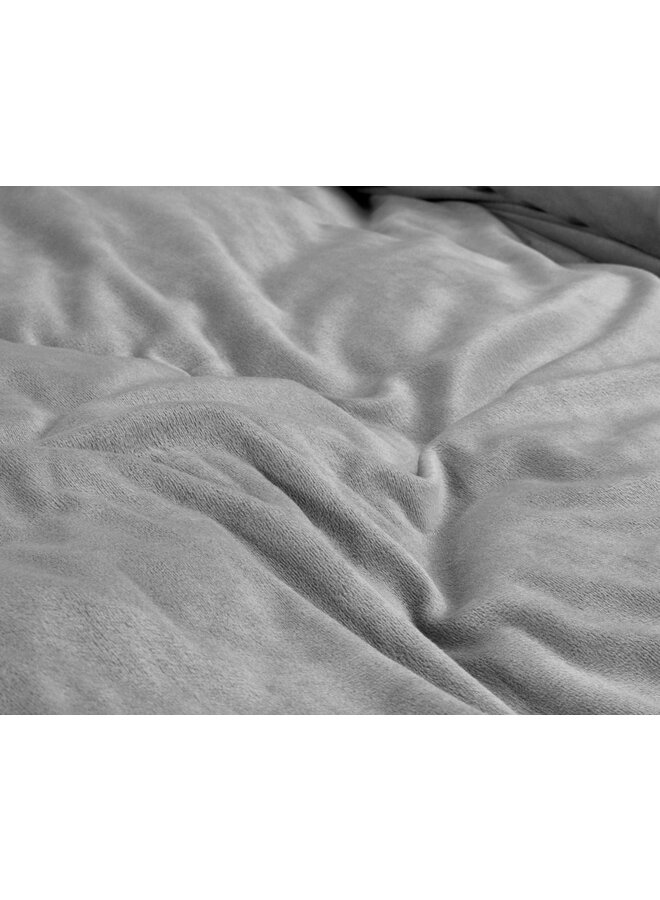 Sleeptime Dekbedovertrek Uni Grijs - Velvet