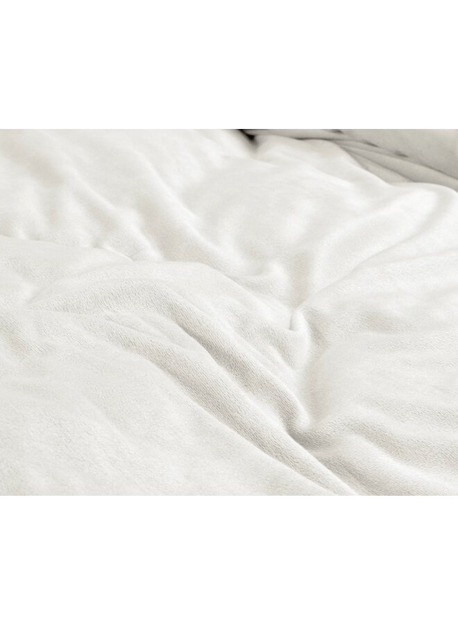 Sleeptime Dekbedovertrek Uni Wit - Velvet