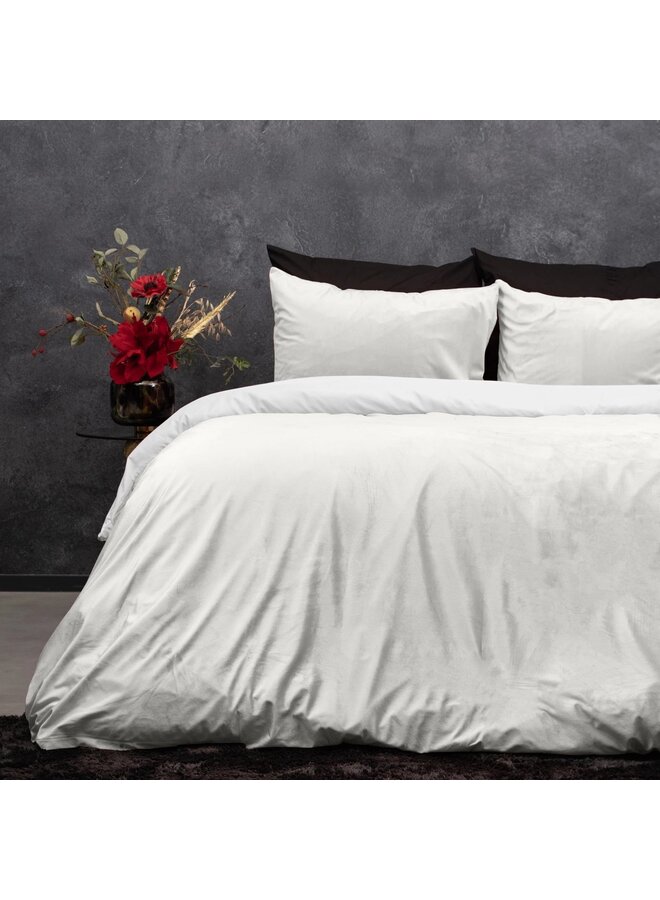 Sleeptime Dekbedovertrek Uni Wit - Velvet