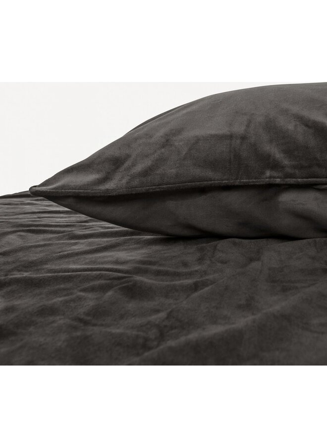 Sleeptime Dekbedovertrek Uni Piping Bruin - Velvet