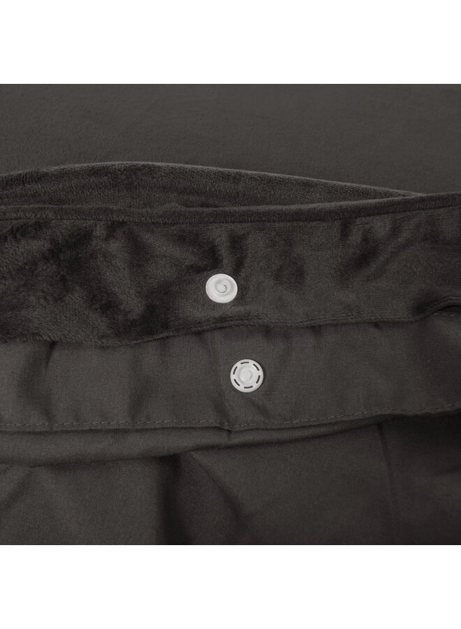 Sleeptime Dekbedovertrek Uni Piping Bruin - Velvet