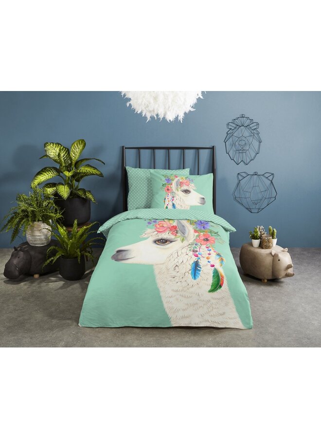 Good Morning Dekbedovertrek Kids Joey Mint - Katoen