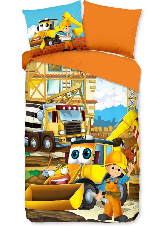Dekbedovertrek Kids Building Multi - Katoen PL3