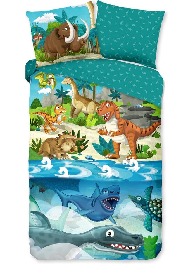 Dekbedovertrek Kids Prehistoric Multi - Katoen