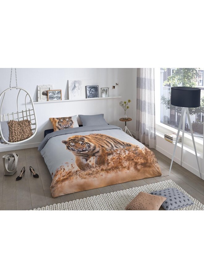 Good Morning Dekbedovertrek Tiger Multi - Katoen