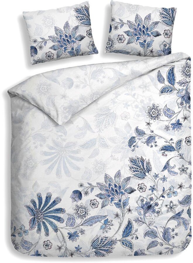 Heckett & Lane Dekbedovertrek Asia Wit - Katoensatijn