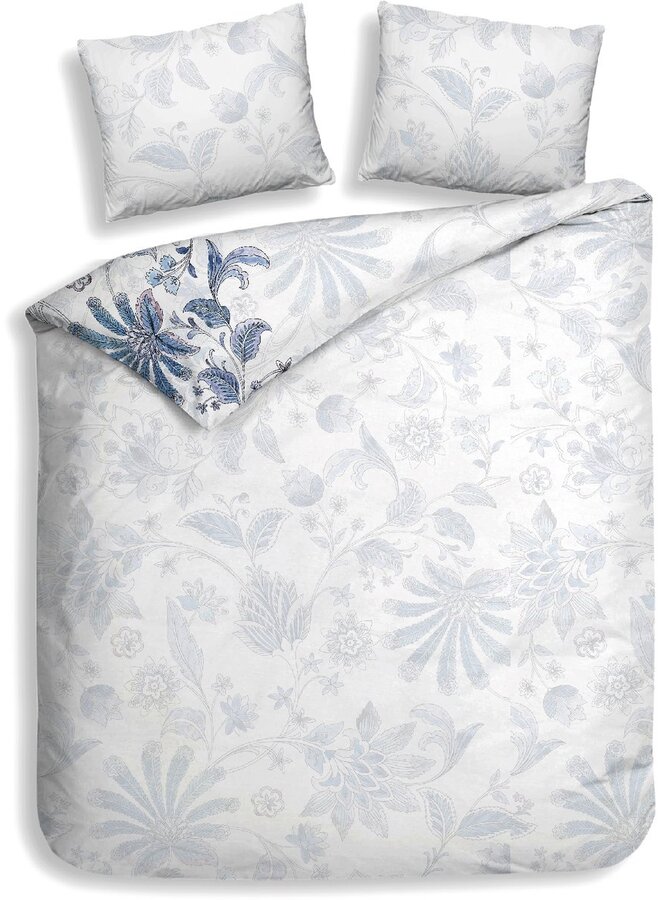 Heckett & Lane Dekbedovertrek Asia Wit - Katoensatijn