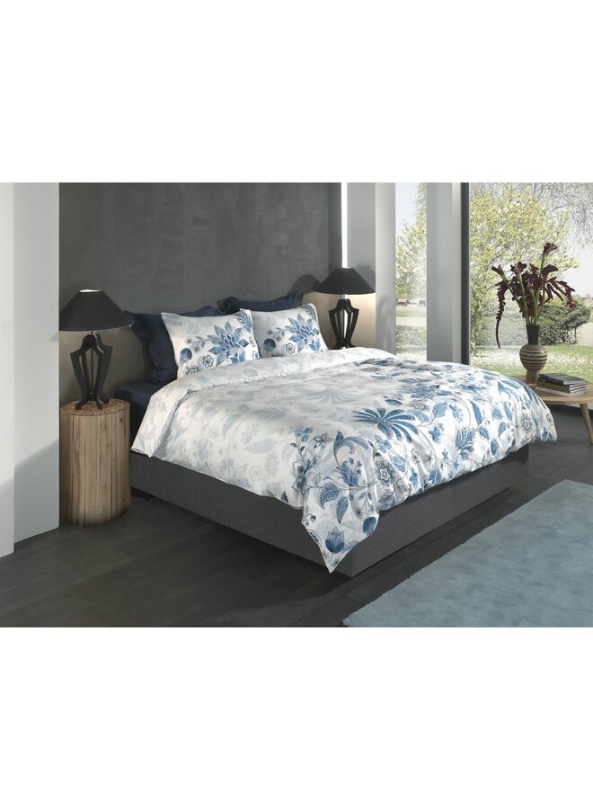 Heckett & Lane Dekbedovertrek Asia Wit - Katoensatijn